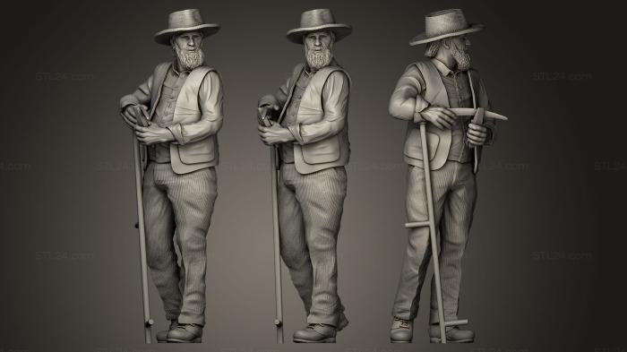 Military figurines (Farmer, STKW_0010) 3D models for cnc
